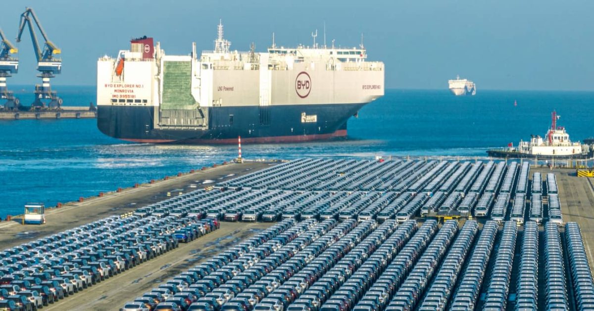 China exported more cars in 8 months than in all of 2025 – and most are EVs