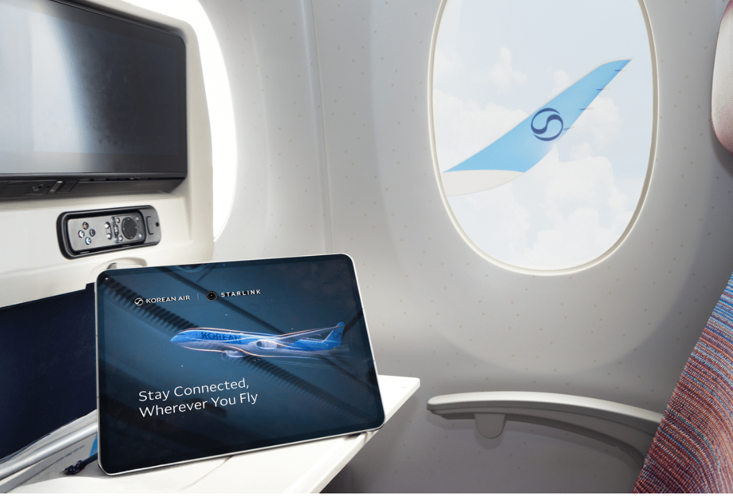 Korean Air Launching Free Starlink Services on Select Flights