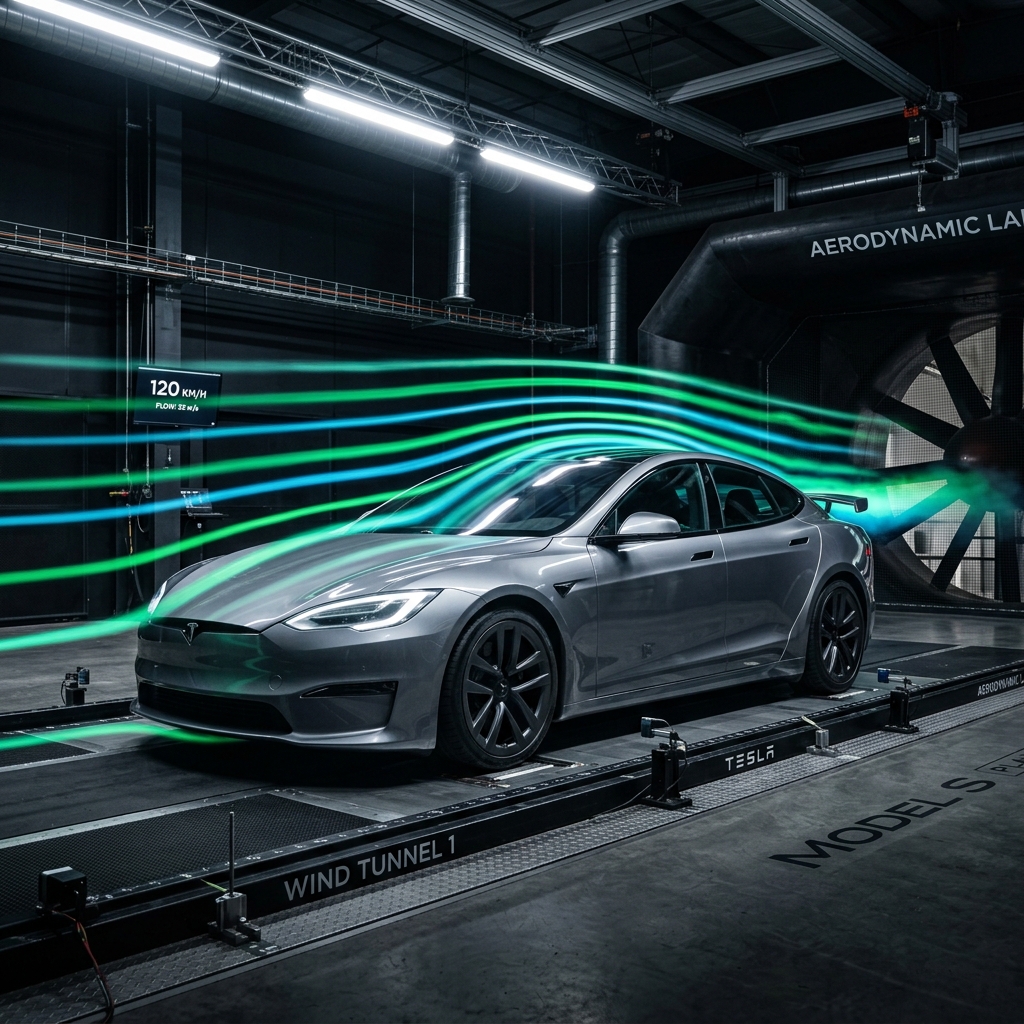Why Tesla Low Drag Aerodynamics Extends Real World Range