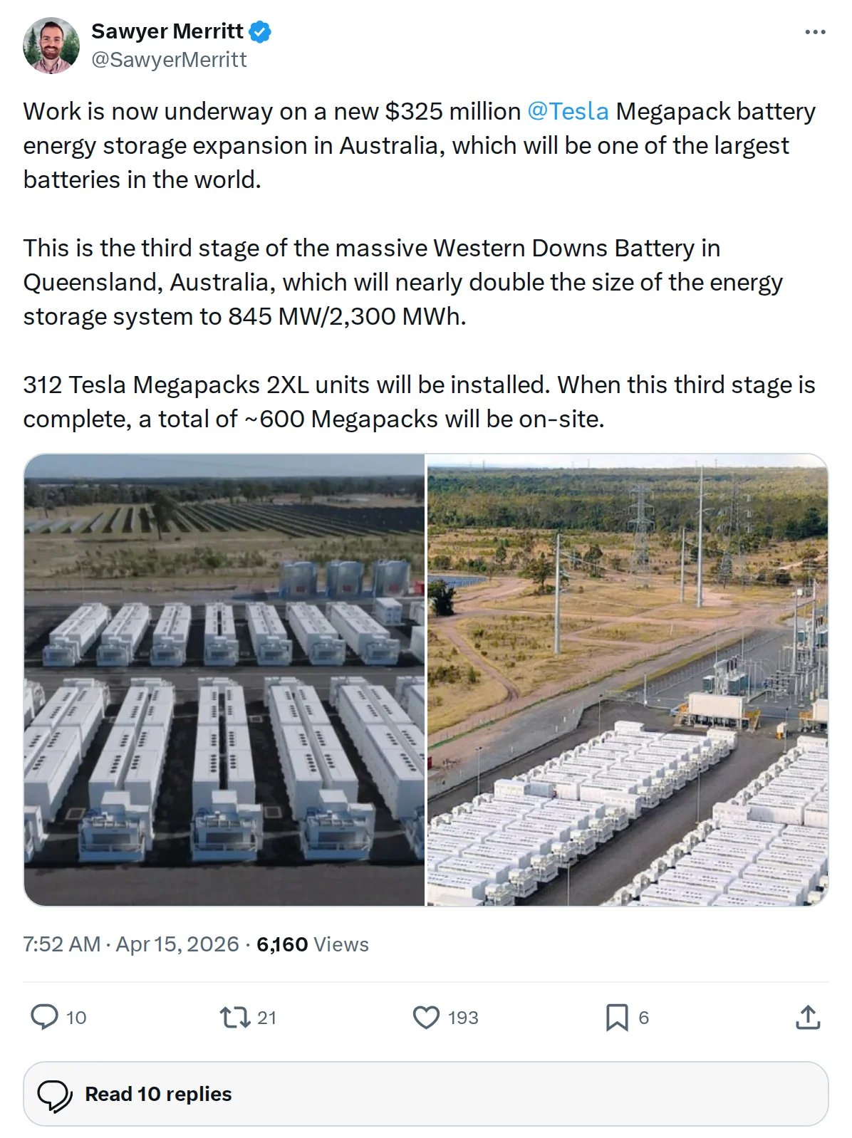 Tesla Megapack Expansion Dominates Australia Energy Grid